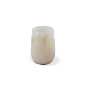 TUMBLER BATH CREAM GOLD D8X8X11CM