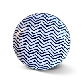 DESSERT PLATE WAVE BLUE WHITE
