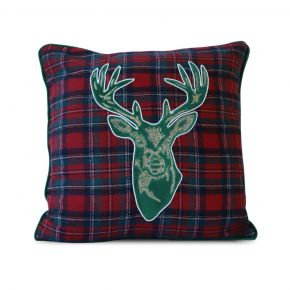 CUSHION COVER CHRISTMAS ONEDEER RED GREEN 45X45CM