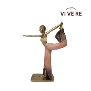 OBJECT DECO THE DANCE POSE GOLD PINK 21X26CM