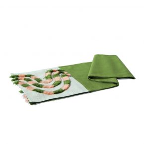 TABLE RUNNER CAGLIARI WAVE WHITE GREEN 33X160CM
