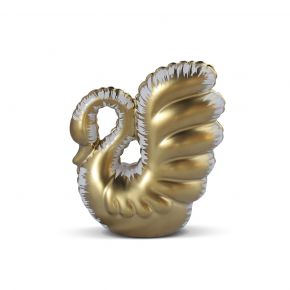 OBJECT DECO SWAN BOW GOLD 15X8X17.5CM