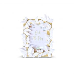 PHOTO FRAME BUTTERFLY WHITE GOLD 20X3X23CM