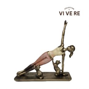 OBJECT DECO YOGA POSE GOLD PINK 22.5X6X22CM