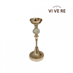 HURRICANE CANDLE HOLDER CLEON GOLD D12X28CM