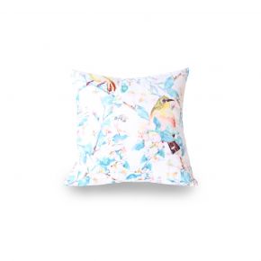 CUSHION COVER SMALL FLOWER BIRD MIX COLOR 45X45CM