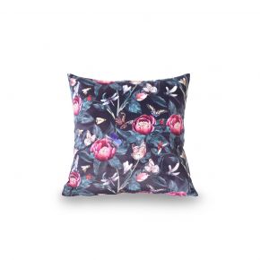 CUSHION COVER BUTERFLY FLOWER MIX COLOR 45X45CM
