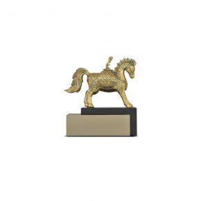 CULTURE FREE STANDING - GOLDEN HORSE GOLD BLACK 25X12X30CM