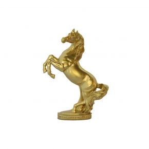 OBJECT DECO HORSE STAND UP GOLD 25X34CM