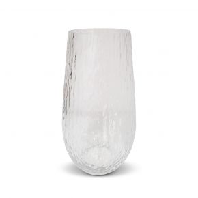 VASE DECO OVALE CLEAR 13X13x26CM