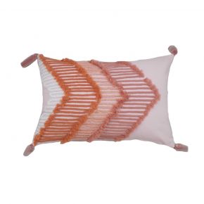 CUSHION COVER LUCCA TRIANGLE WHITE PINK 30X45CM