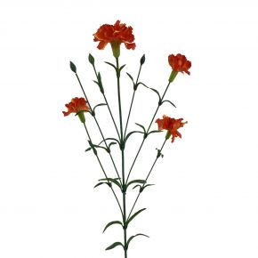 FLOWER CARNATION SPRAY DARK ORANGE 72CM