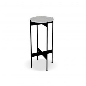 KELLY SIDE TABLE MARBLE BLACK LOW
