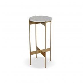 KELLY SIDE TABLE MARBLE GOLD LOW