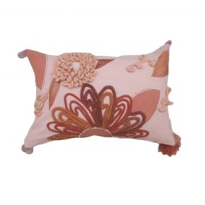 CUSHION COVER LUCCA SHINEARISE WHITE PINK 30X45CM