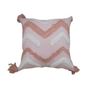 CUSHION COVER LUCCA WAVE WHITE PINK 45X45CM