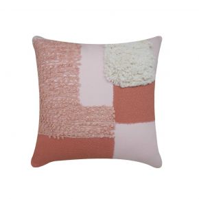 CUSHION COVER LUCCA RECTA WHITE PINK 45X45CM